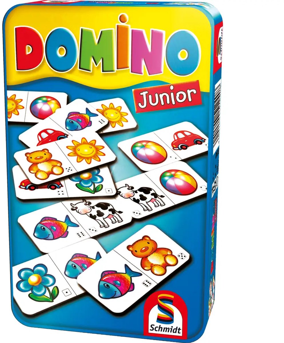 Schmidt ® - domino junior - jeu pour enfants - jeu de pose avec images et points - à partir de 3 ans - 2-6 joueurs - jeu de voyage