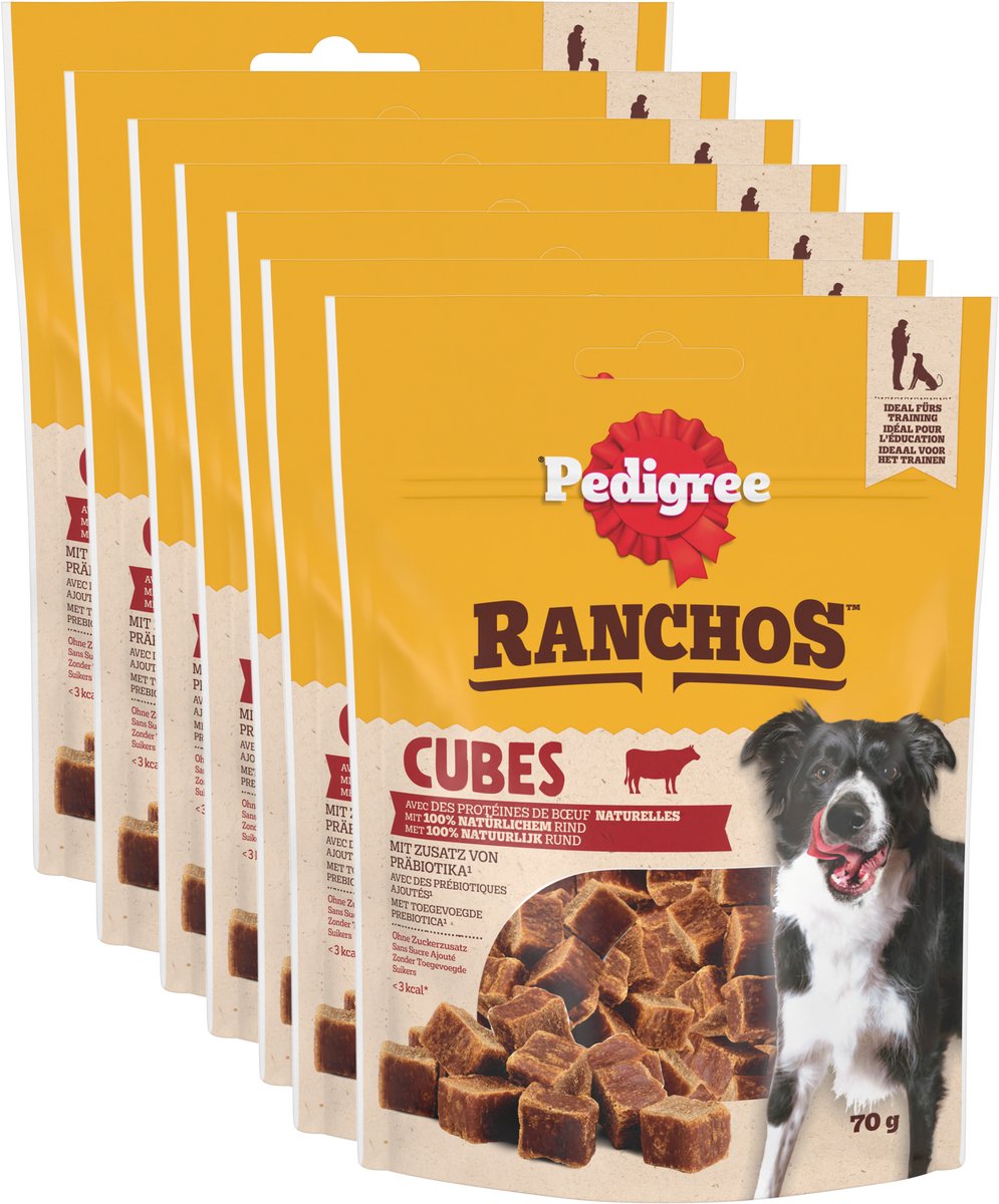 Snacks pour chiens Pedigree - cubes ranchos - bœuf - 7x70g