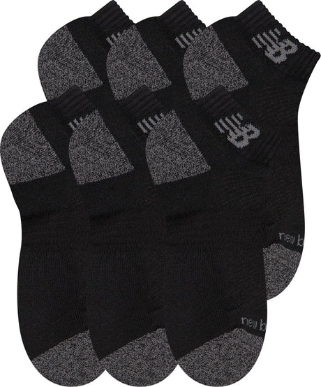 New balance active low cut chaussettes 6 pack chaussettes de sport unisexes - noir