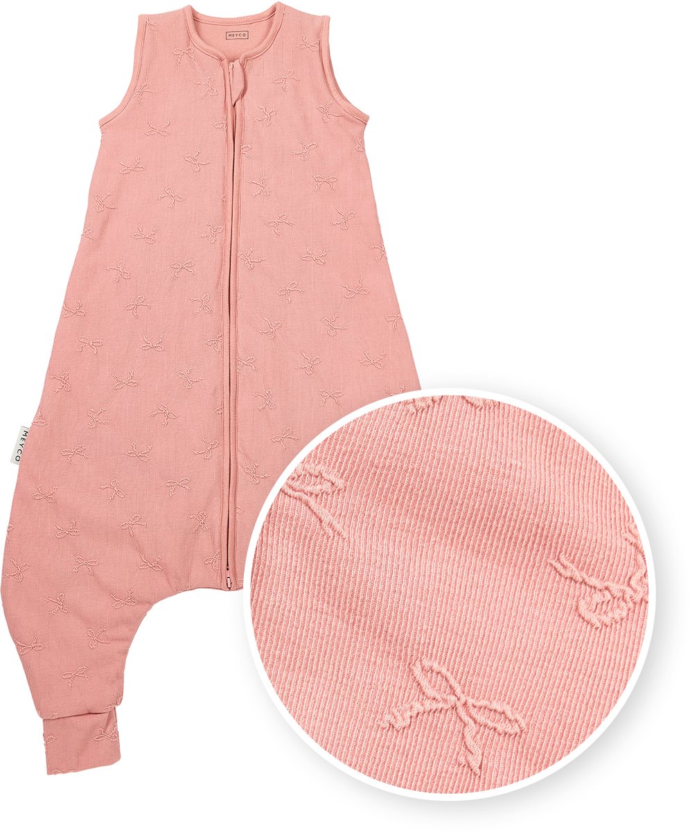Meyco baby studio collection bow sleep salopette pull - rose - 92 cm - 2,0 tog