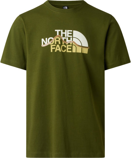 Chemise Outdoor Homme M Mountain Line Regular Short Sleeve Tee The North Face - Woodland Green