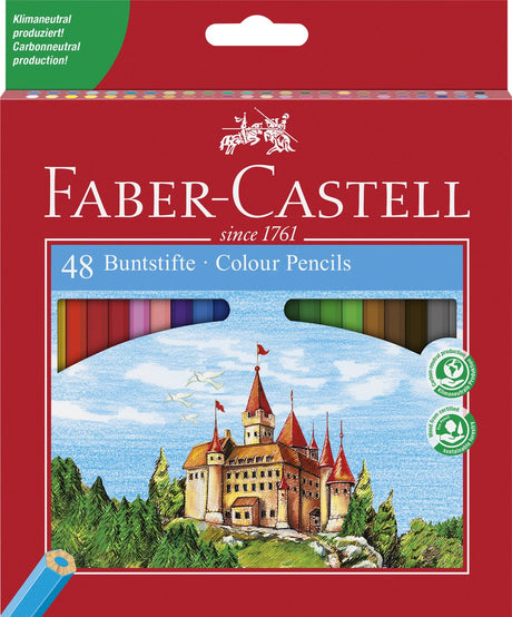 Assortiment de crayons de couleur Faber-Castell 48 pièces