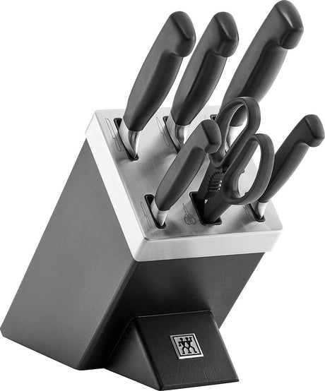Zwilling quatre étoiles - set de couteaux - 7 pièces - auto-affûtant - noir