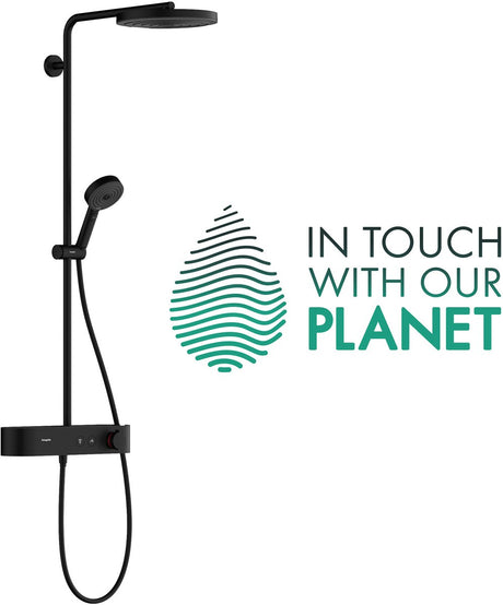 Hansgrohe pulsify s showerpipe 260 1jet ecosmart avec tablette de douche select 400 noir mat