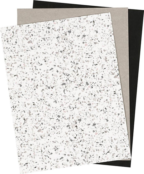 Creativ company creotime cuir papier blanc marron noir 3 pièces