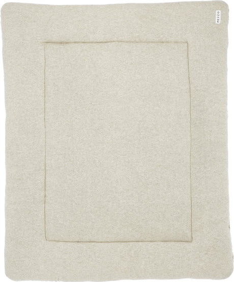 Couverture de parc en peluche basique en tricot pour bébé Meyco - mélange sable - 77x97cm