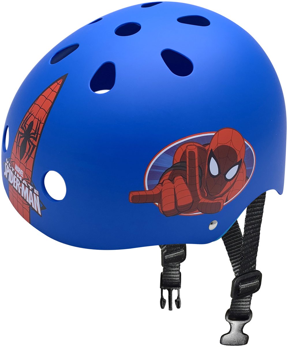 Casque de skate Marvel spider-man bleu rouge taille 54 60 cm