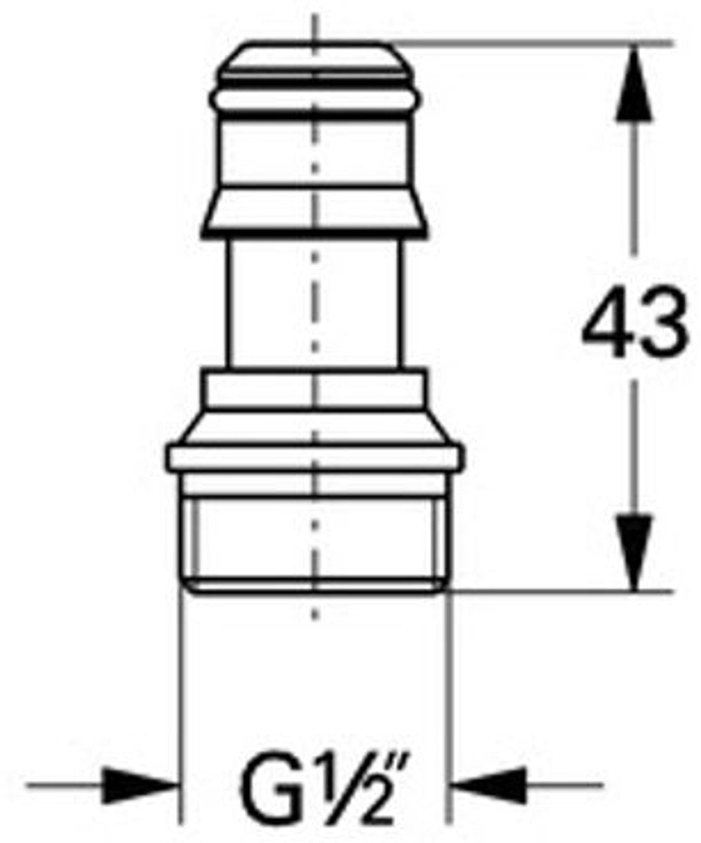 Pièce d'accouplement Grohe relexa