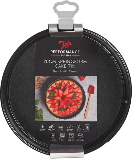 Tala performance - moule à charnière - 20 cm - fond amovible - passe au four - revêtement antiadhésif - sans PFA