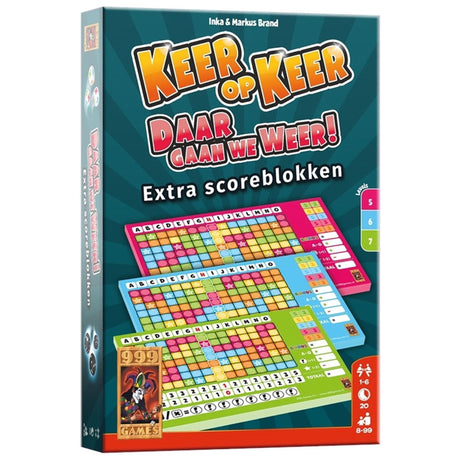 999Games Blocs de score Time after Time niveau 5 6 7 papier 3 pièces