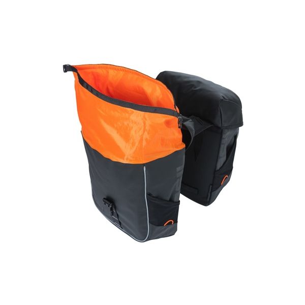 Basil Miles Tarpaulin - Sac à vélo double, étanche, 34L, orange noir