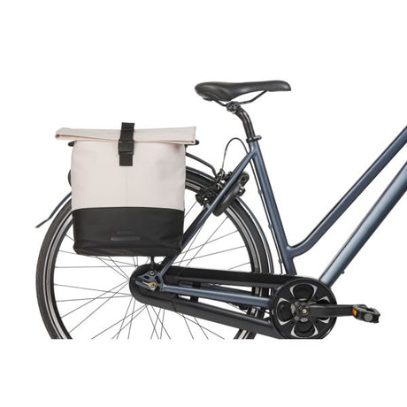 Sacoche de vélo double Basil Cove 28-32l 14 x 29 x 36 cm - blanc noir