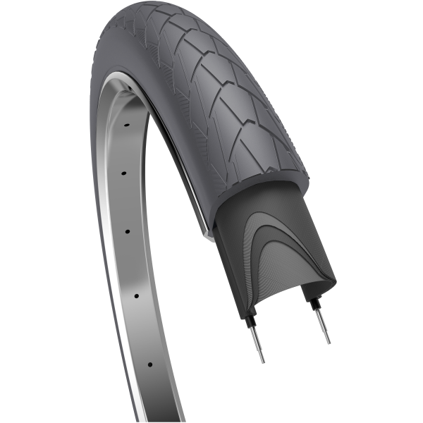 Pneu bord mambo 28 x 2,00 50-622 mm - gris avec réflexion