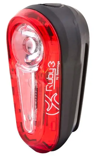 Spanninga baglys Ruby3 XB Flash 3 LED inkl. Batterier