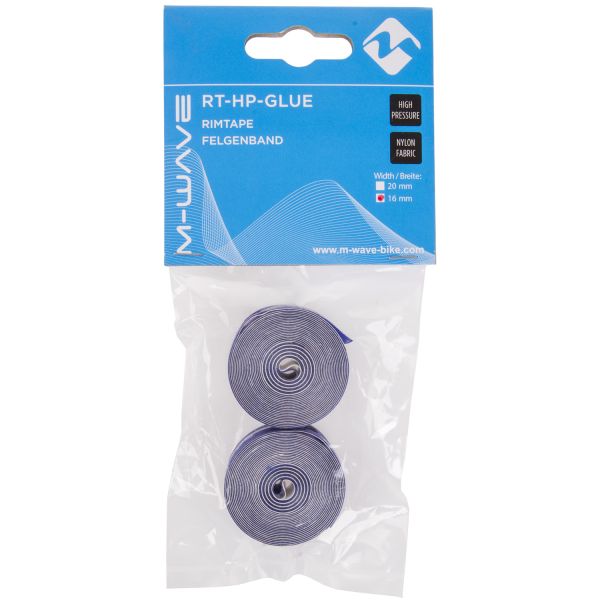 Fond de jante M-wave 12-29 rt-hp-colle haute pression 16 mm - bleu (1 jeu)