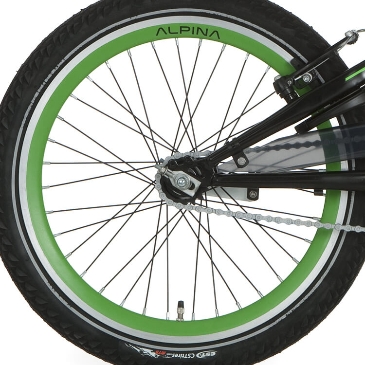 Rueda trasera Alpina 20 Retire J19DB Green Black Spk