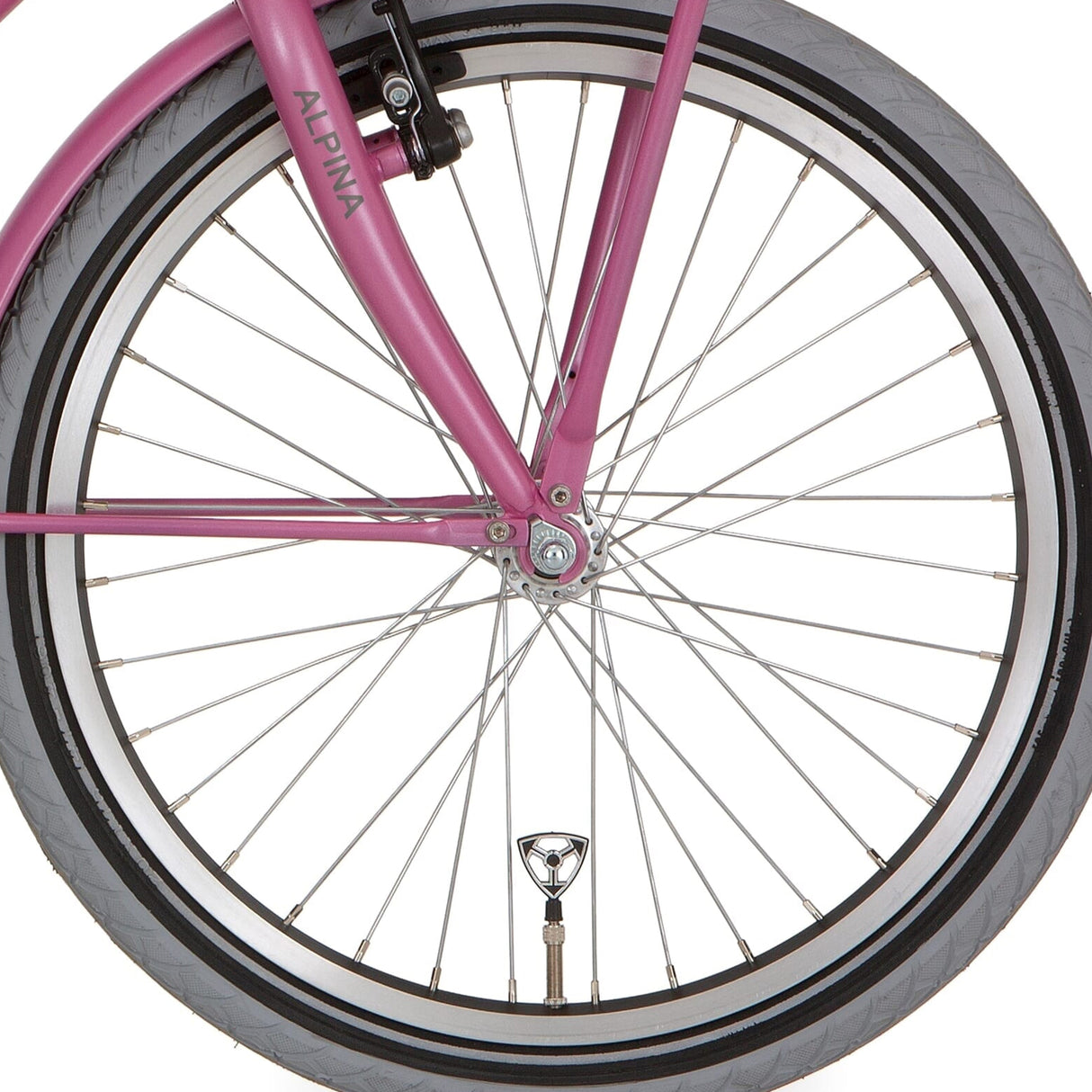 Roue avant Alpina 22 hlq-10a-1 spk zinc noir