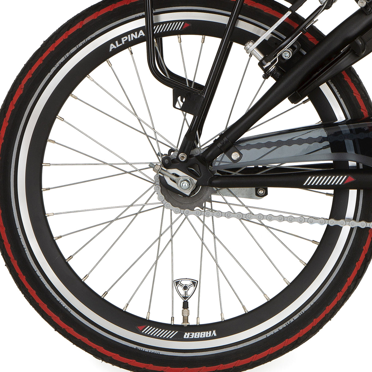 Roue arrière alpina 20 Hlqc Yabber Black Zinc Spk