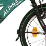 Alpina jeu de garde-boue + tige 18 yabber noir mat