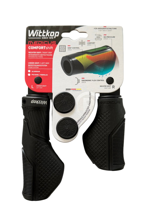 Roveba wittkop medicus comfort set handvatten 135 95 mm met alu klem