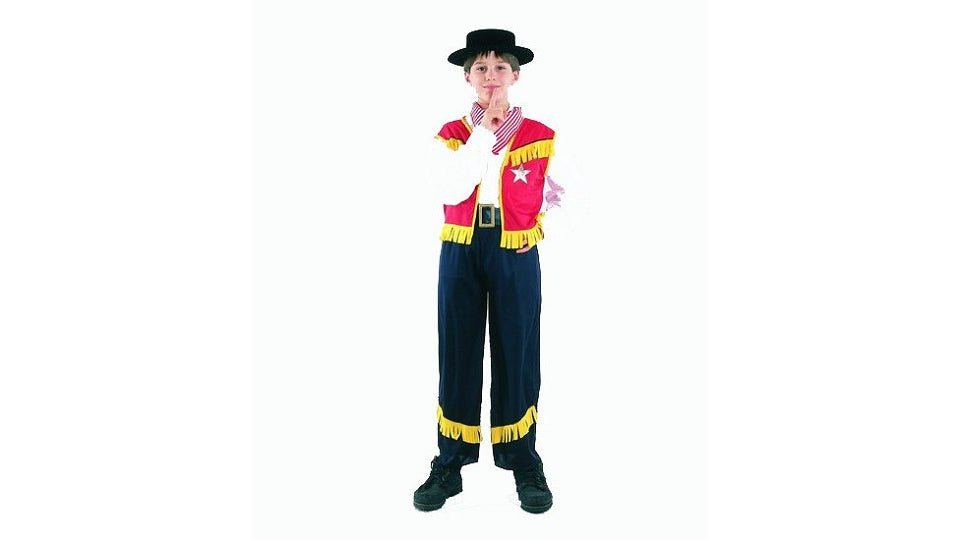 Costume per bambini clown clown cowboy 7-9 anni