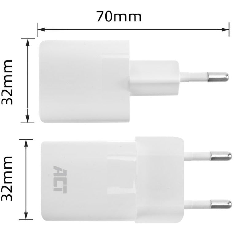 ACT Connectivité Connectivité Compact USB-C Charger 33W avec livraison et GAN