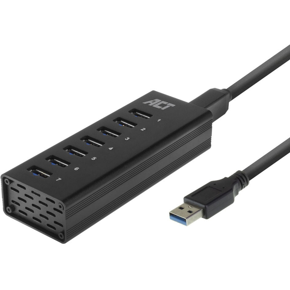 ACT Connectivité USB Hub 7 Port avec StroomAdapter