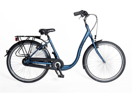 Aldo 26 pouces vélo à entrée basse confort aluminium 3v roue libre bleu