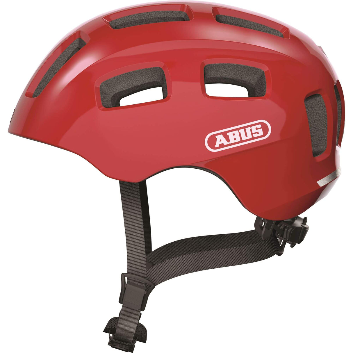 Casque de vélo Abus youn-i 2.0 - avec lumière pour enfants, adolescents et jeunes adultes - pour filles et garçons - rouge, taille s