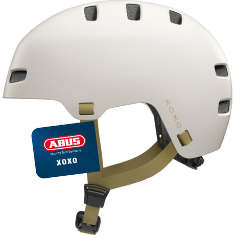 Casque de vélo Abus xoxo eco bouleau taupe s - 51-55 cm - beige - adapté pour une utilisation sur vélos électriques - vélos de ville - 370 g