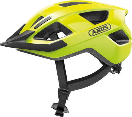 Casque de vélo Abus Aduro 3.0 LED Signal Jaune S - 51-55 cm - Jaune - Convient pour une utilisation sur vélos électriques - Vélos de ville - 295 g