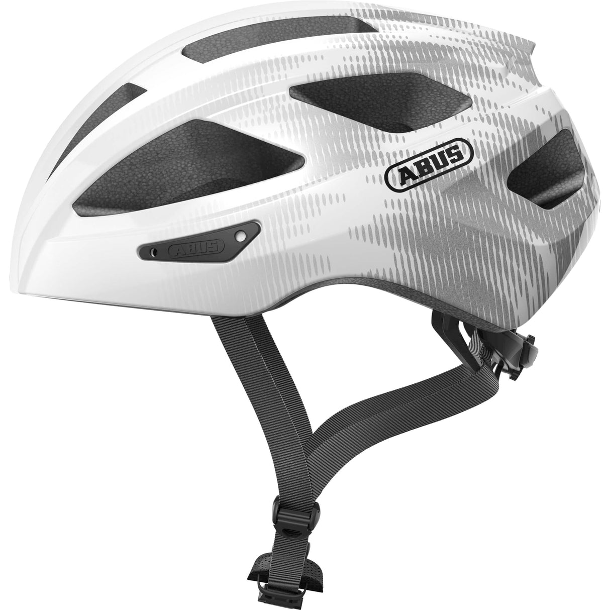 Abus Helm Macatgoud Wäiss Sëlwer m 52-58cm