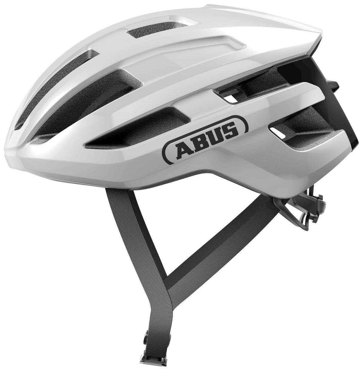 Abus powerdome - casque de vélo blanc brillant m (54 - 58 cm)