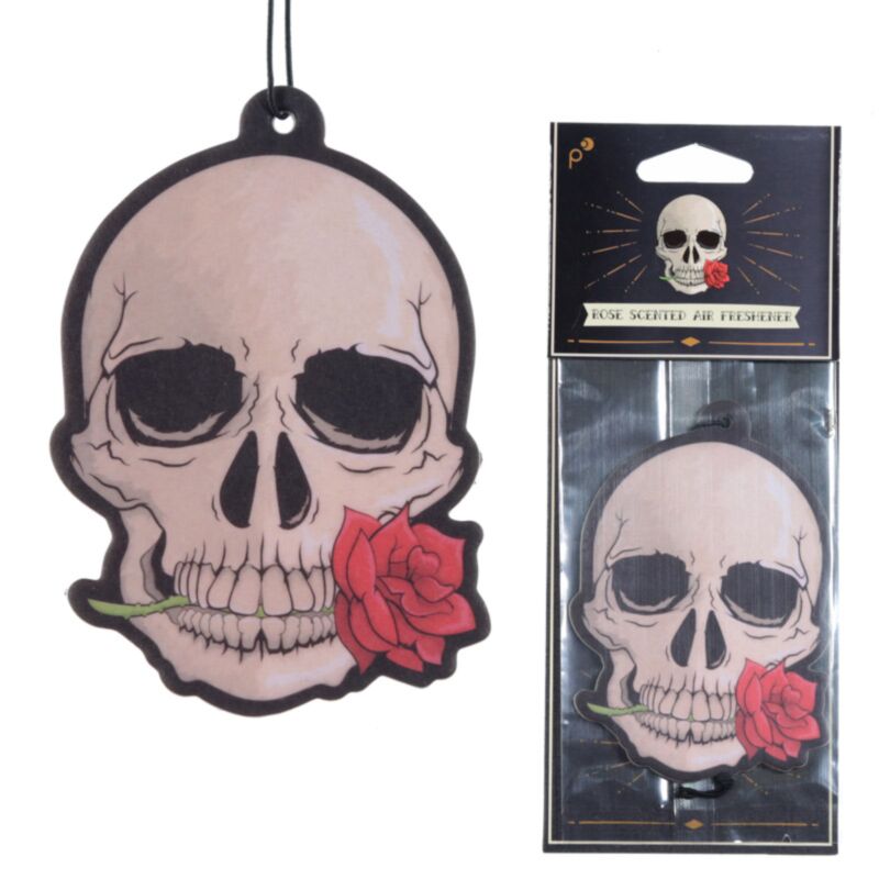 Roses - assainisseur d'air crâne gothique