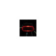 Éclairage arrière Elips XB Batterie LED 80 mm de rouge
