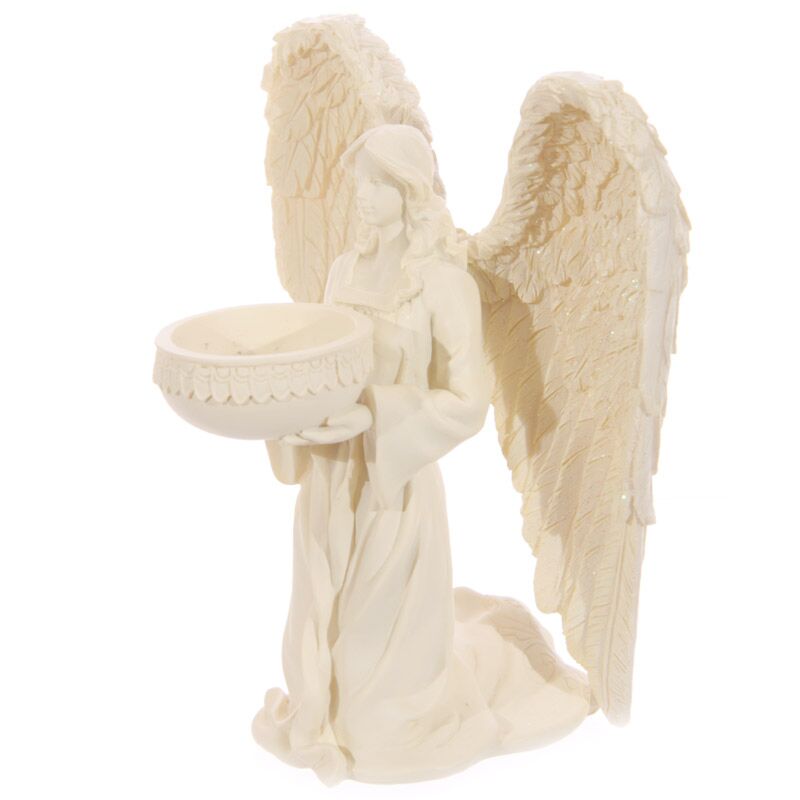 Photophore ange - agenouillé 18cm
