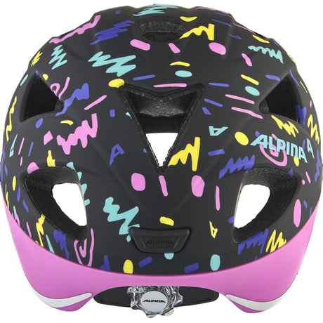 Olympic sportswear alpina sports casque pour enfants ximo flash noir-confetti 47-51 mat