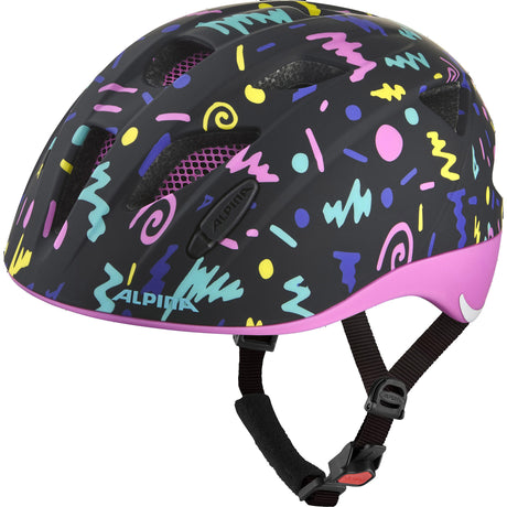 Olympic sportswear alpina sports casque pour enfants ximo flash noir-confetti 47-51 mat