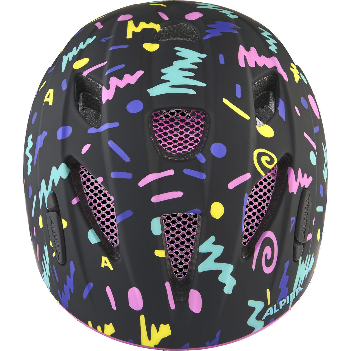 Olympic sportswear alpina sports casque pour enfants ximo flash noir-confetti 49-54 mat