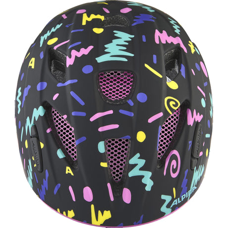 Olympic sportswear alpina sports casque pour enfants ximo flash noir-confetti 49-54 mat