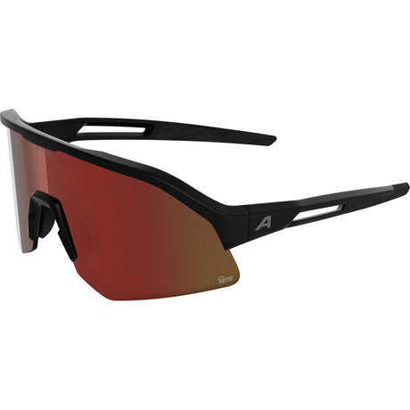 Vêtements de sport olympiques alpina sports lunettes de sport sonic hr m q-lite lentille rouge noir mat