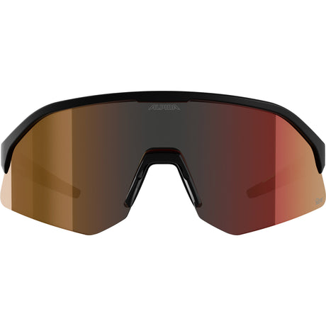 Vêtements de sport olympiques alpina sports lunettes de sport sonic hr m q-lite lentille rouge noir mat