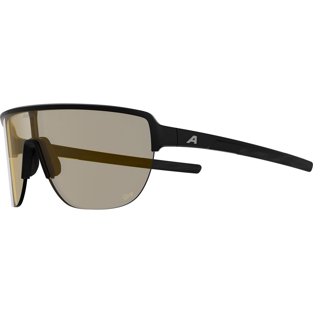 Vêtements de sport olympiques alpina sports lunettes de sport ram 2.0 q-lite lentille jaune noir mat
