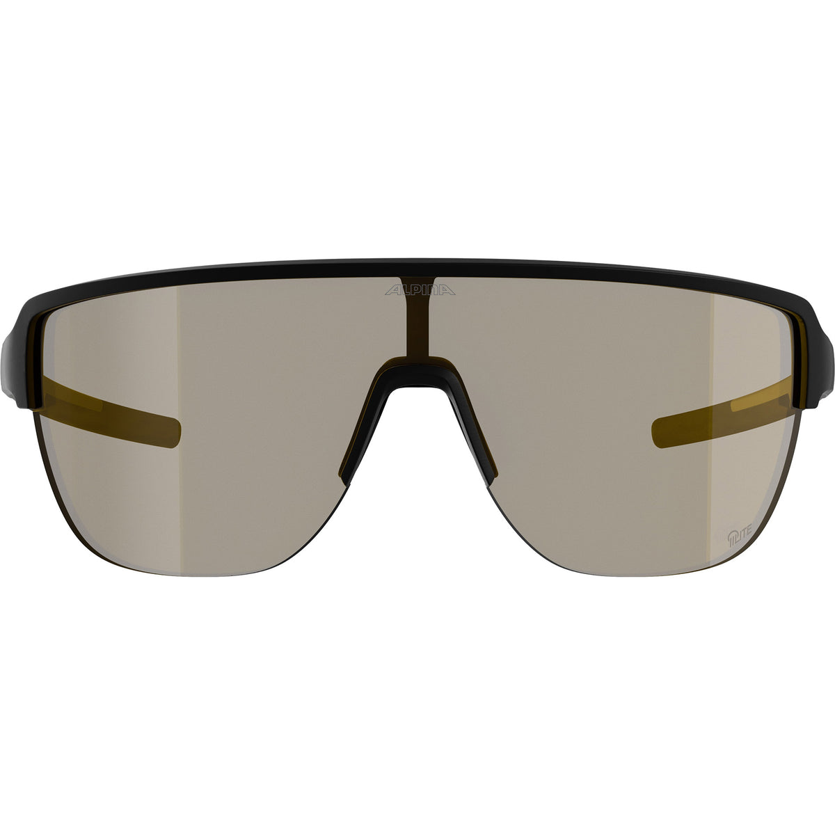 Vêtements de sport olympiques alpina sports lunettes de sport ram 2.0 q-lite lentille jaune noir mat