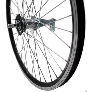 Roue arrière Roland 24 x 1,75 moyeu de frein aluminium profil en V noir