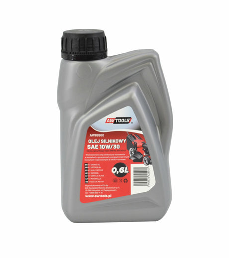 Awtools olie 4-takt sae 10w 30 0,6l voor maaiers, generatoren, verbrandingspompen, sneeuwschoenen