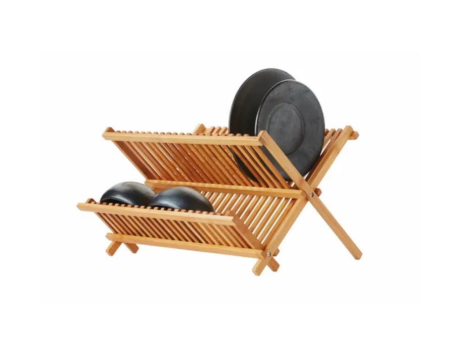 Egouttoir à vaisselle Point virgule - bambou pliable