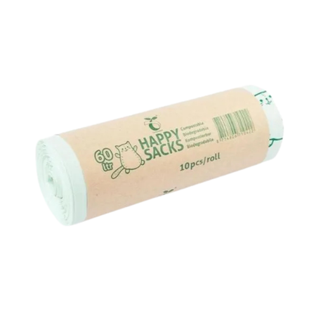 Afvalzak bio happy sacks 60x80cm t30 60 liter (240 stuks)