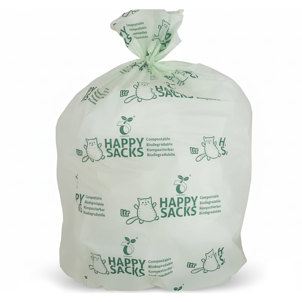 Sacs de sacs de sacs heureux - Biodégradable - 30 litres - 10 pcs.