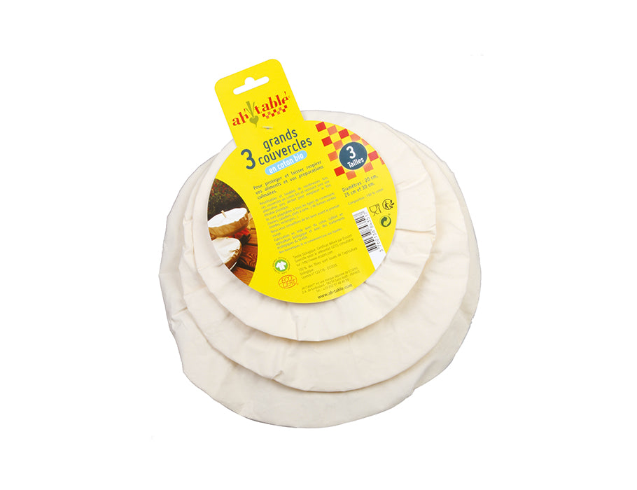 Ah ! tableau! housses en coton réutilisables pour bols - 3 pcs